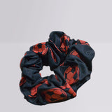 Century soccer navy red hair scrunchie